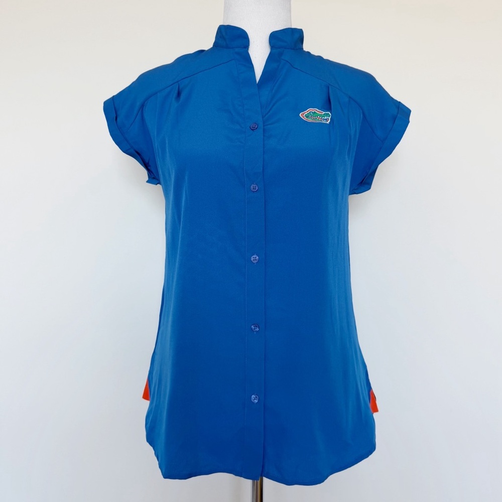 Florida Gators Women’s Button Up Shirt Size Small Blue Orange NCAA College Gear